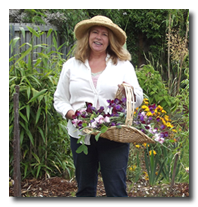 Gail in her garden